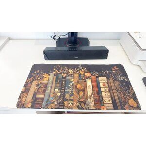 Dark Academia Floral Book Anti-slip Desk Mat 23.6" x 11.8"